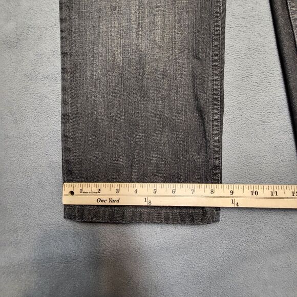 Roebuck And Co Jeans Mens 36x26 Black Straight Leg Distressed Denim - Picture 7 of 11